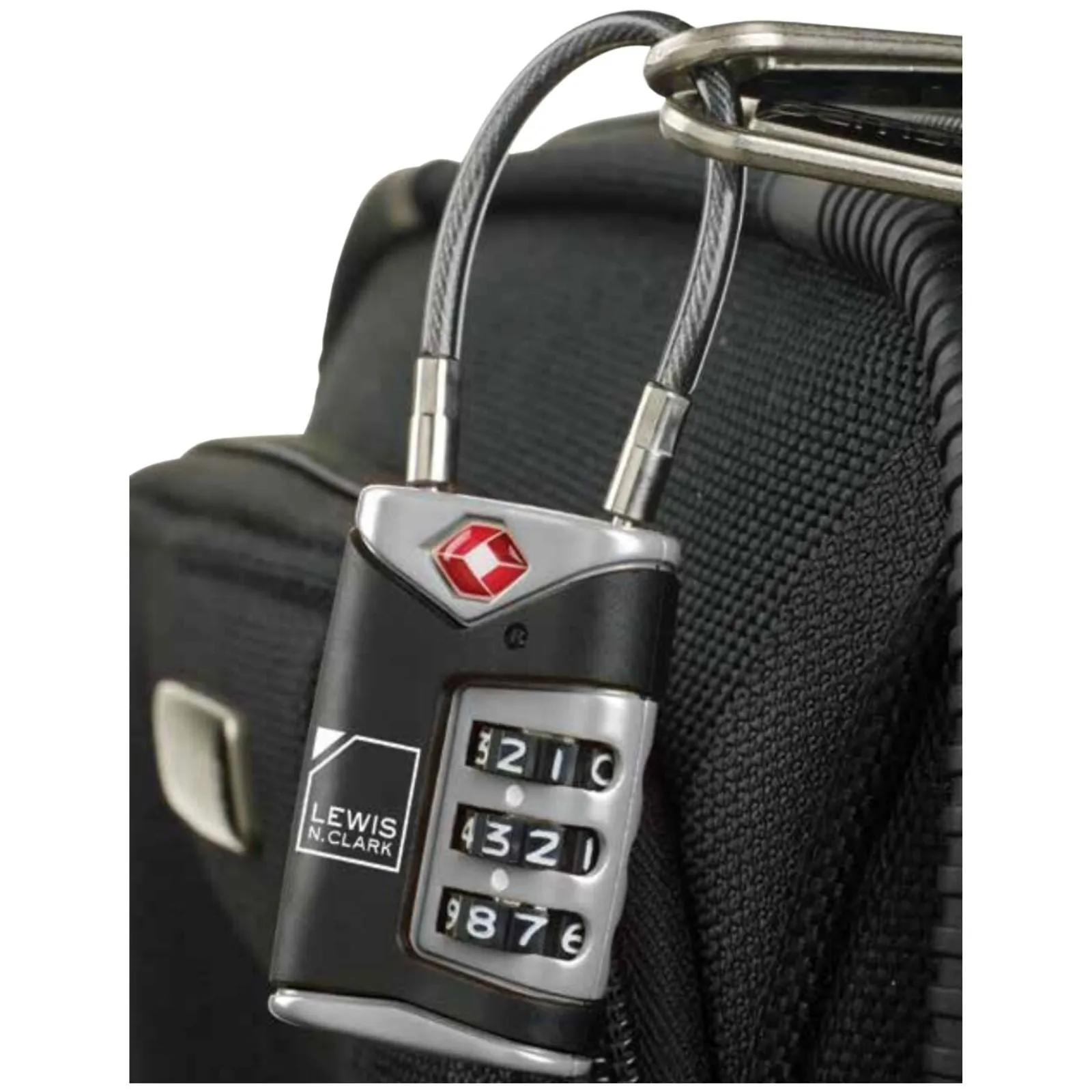 3x Lewis N. Clark TSA Approved Easy Set Combination Luggage Lock w Steel Cable