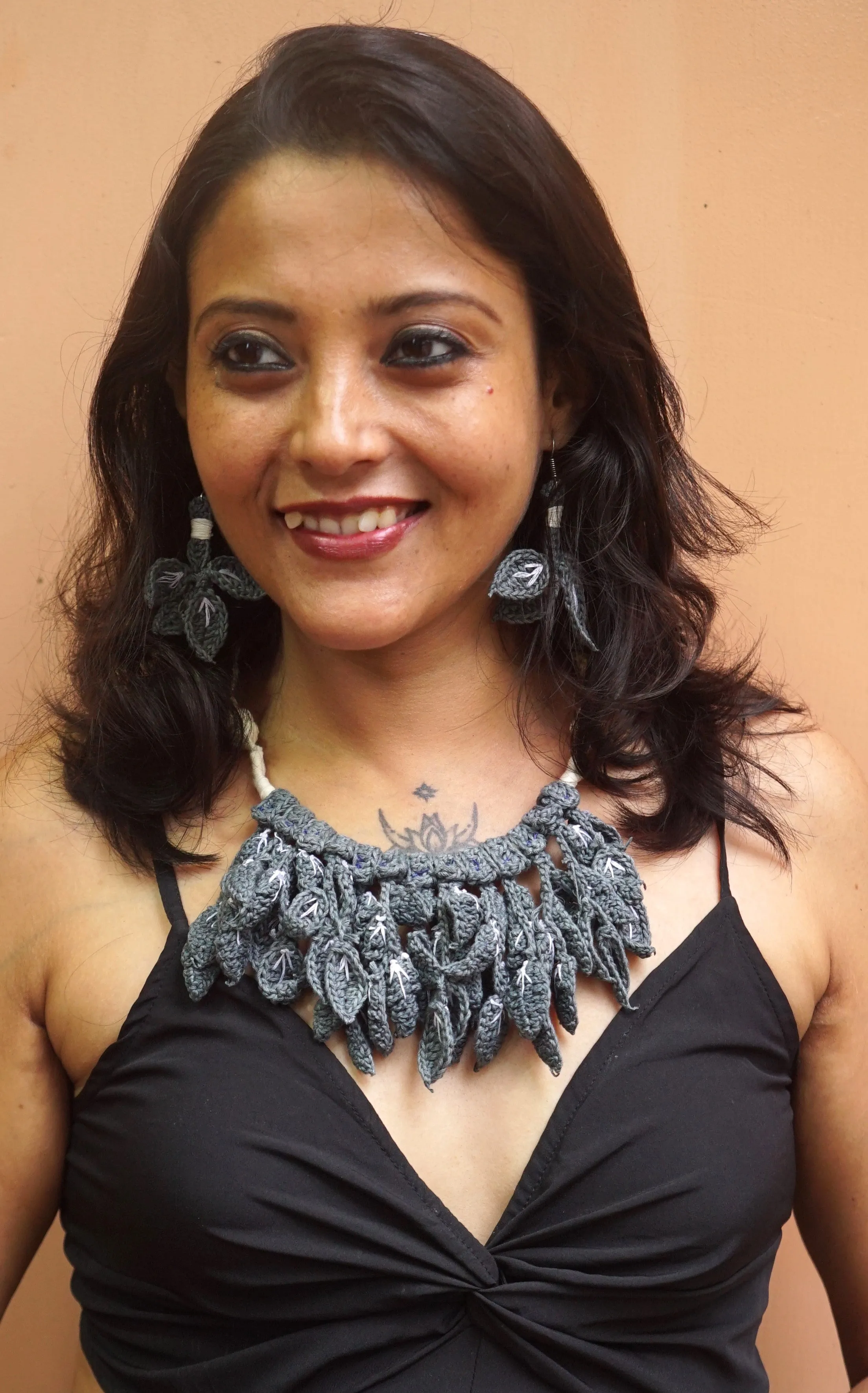 Aakanksha Crochet NNecklace & Earrings  set