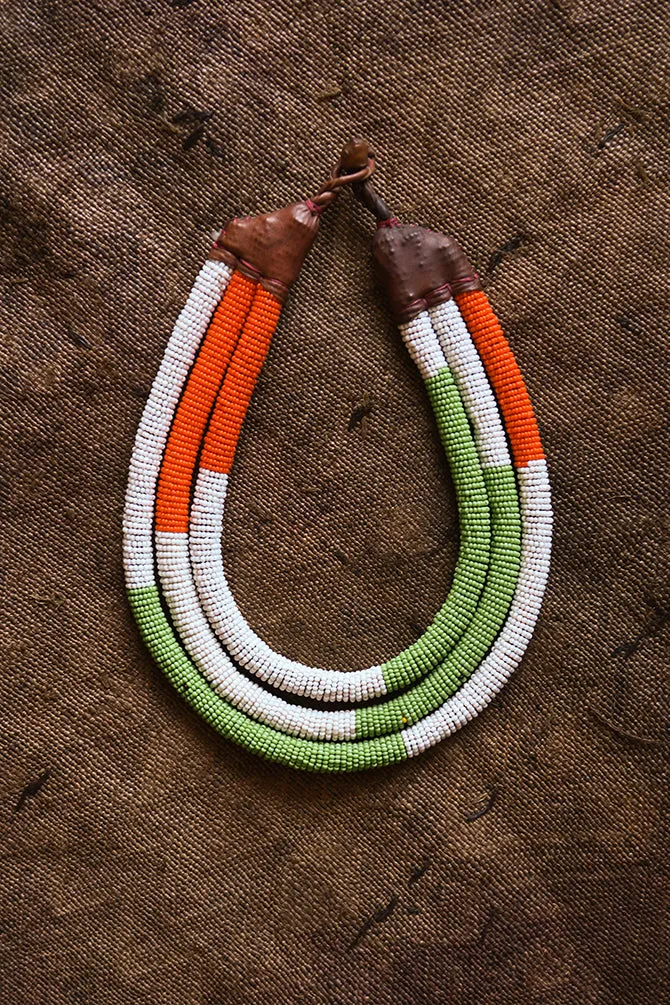 African Jewelry, Beaded Collar, Statement Necklace, Handmade Crafted