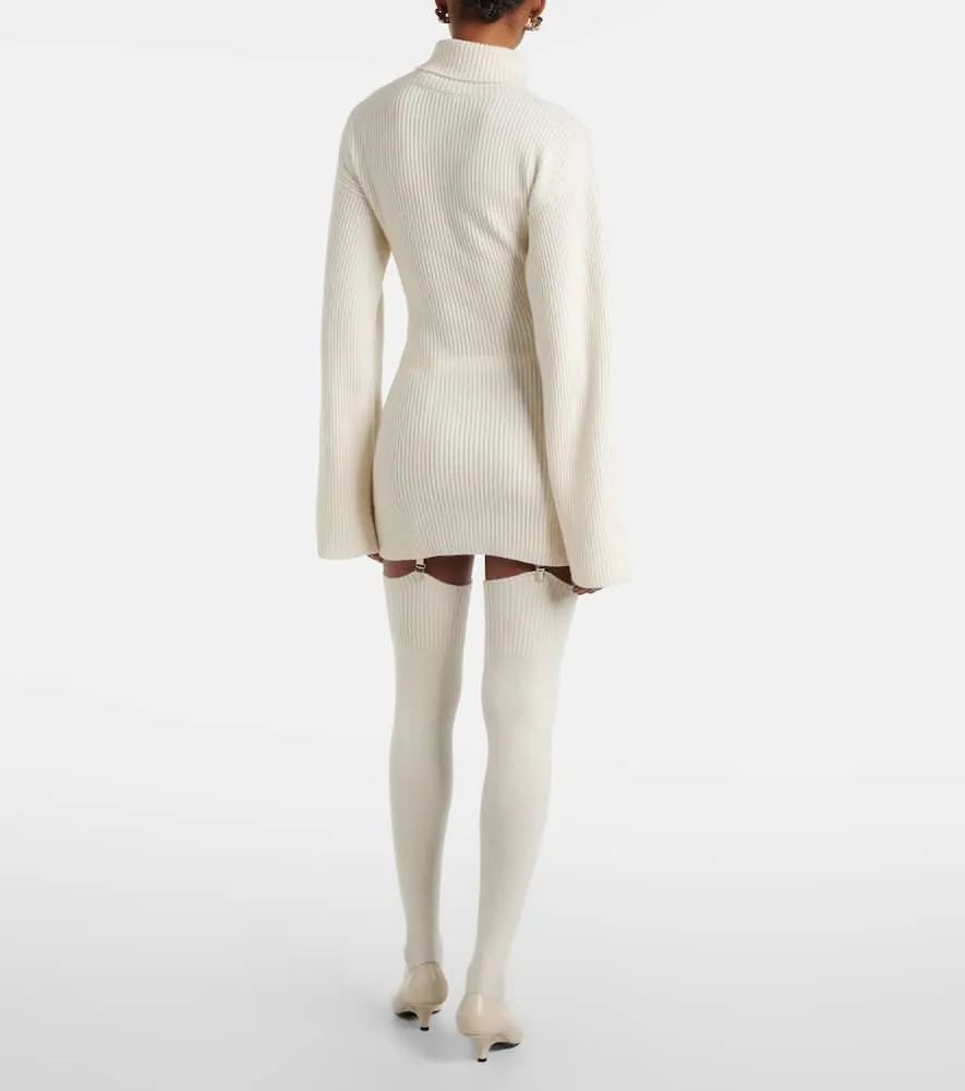Aya Muse Cursa cashmere sweater dress and socks