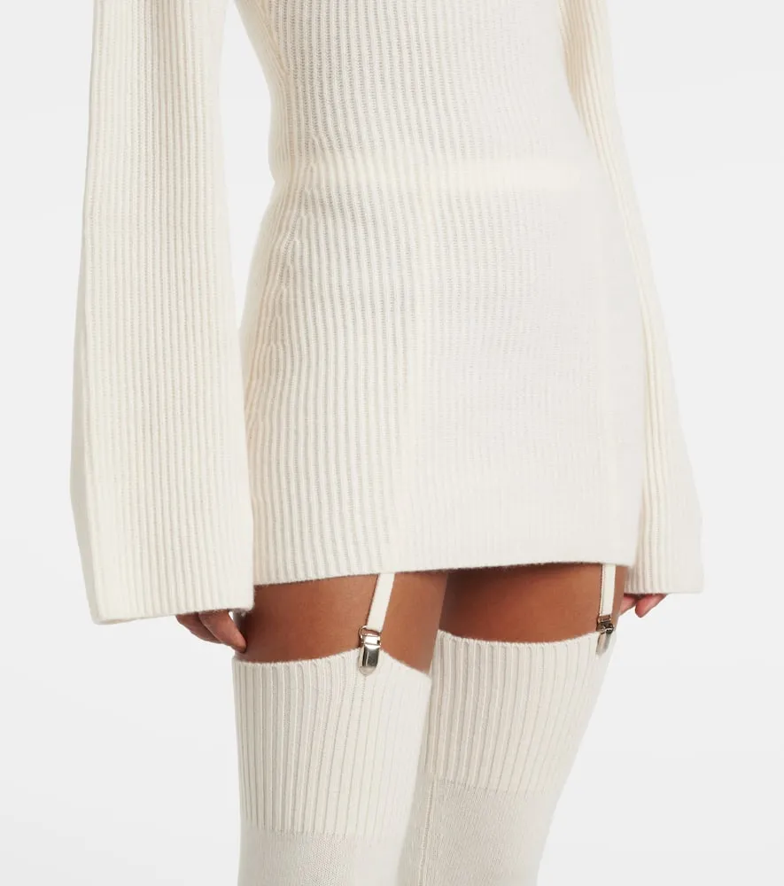 Aya Muse Cursa cashmere sweater dress and socks
