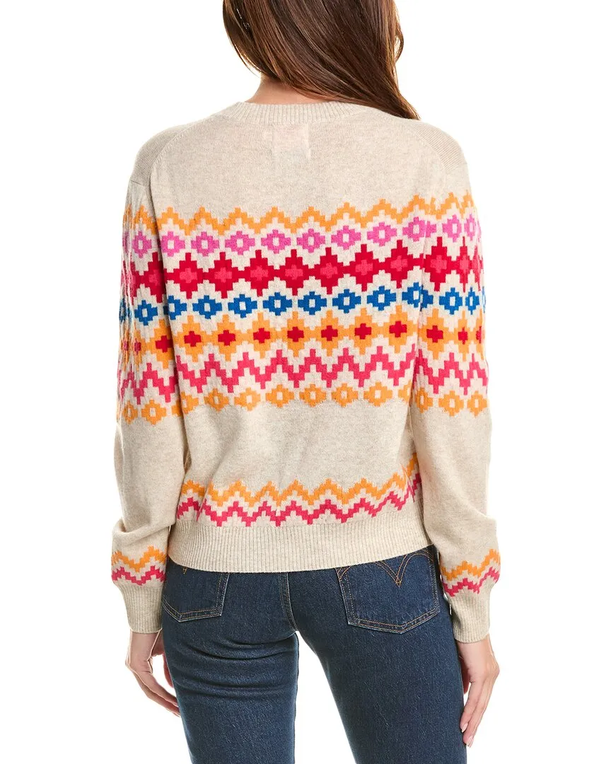 Brodie Cashmere Wool & Cashmere-Blend Color Pop Fairisle Jumper