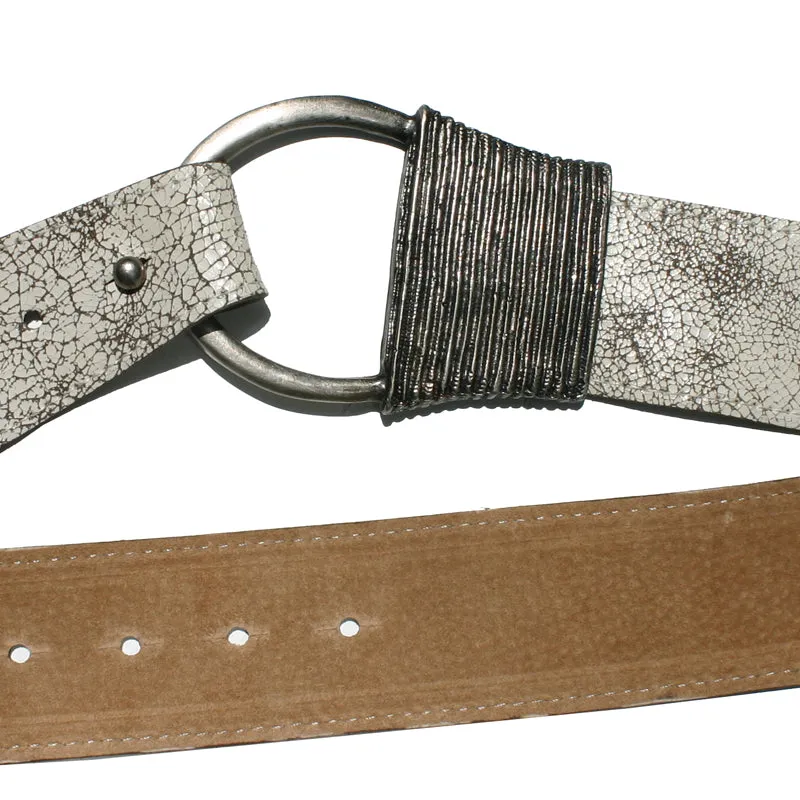 Cast Rope Belt - Crackle White