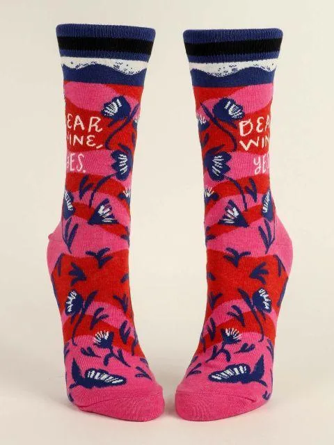 Dear Wine, Yes. Women's Crew Socks