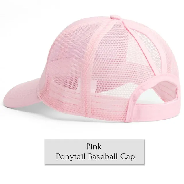 Glitter Ponytail Baseball Cap Women Snapback Summer