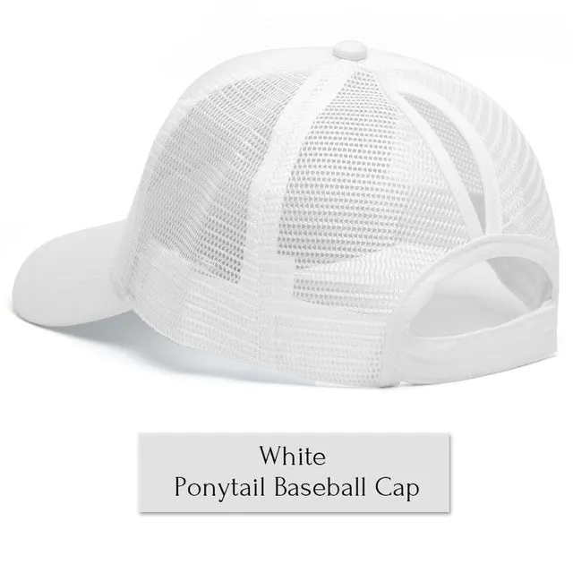 Glitter Ponytail Baseball Cap Women Snapback Summer