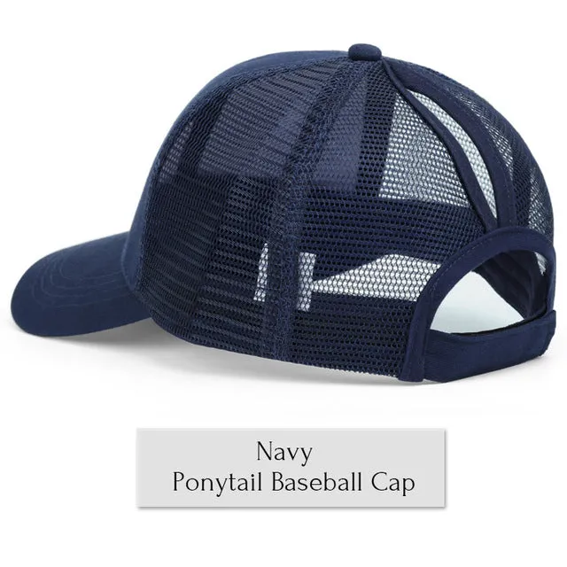 Glitter Ponytail Baseball Cap Women Snapback Summer