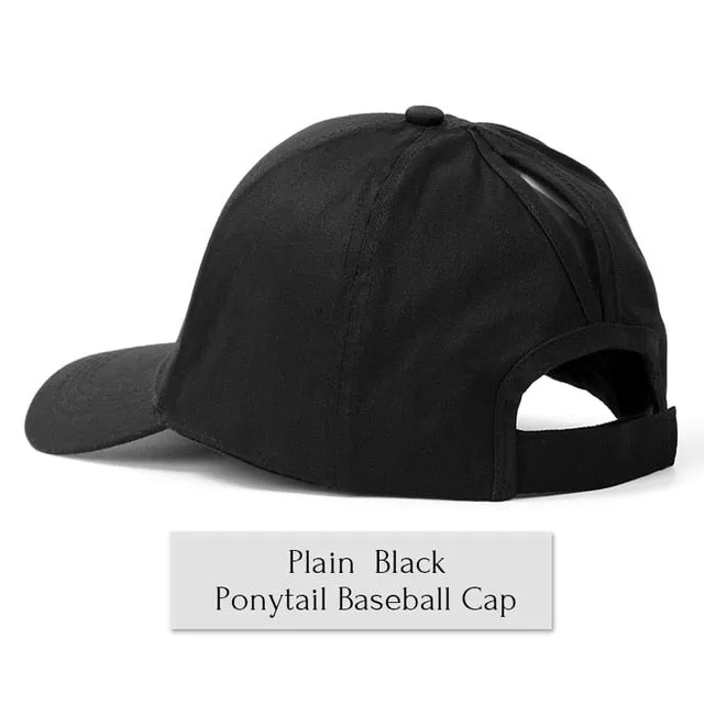 Glitter Ponytail Baseball Cap Women Snapback Summer