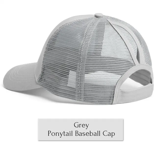 Glitter Ponytail Baseball Cap Women Snapback Summer
