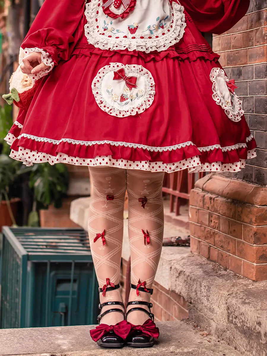 Intertwined Dream Bowknot Ribbon Knee Socks