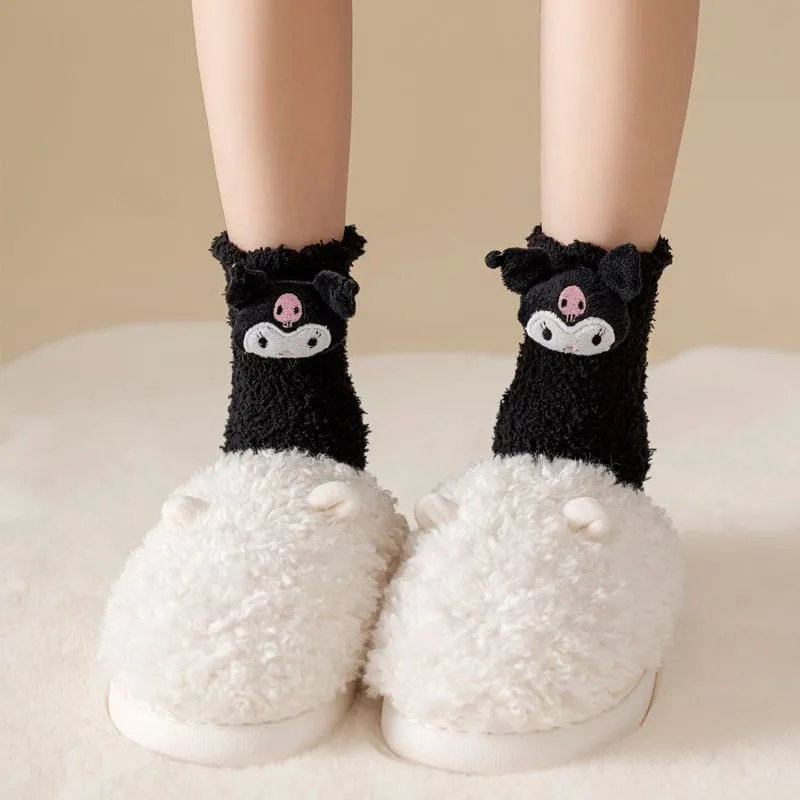 Kawaii Cinnamoroll Plush Mid-tube Socks