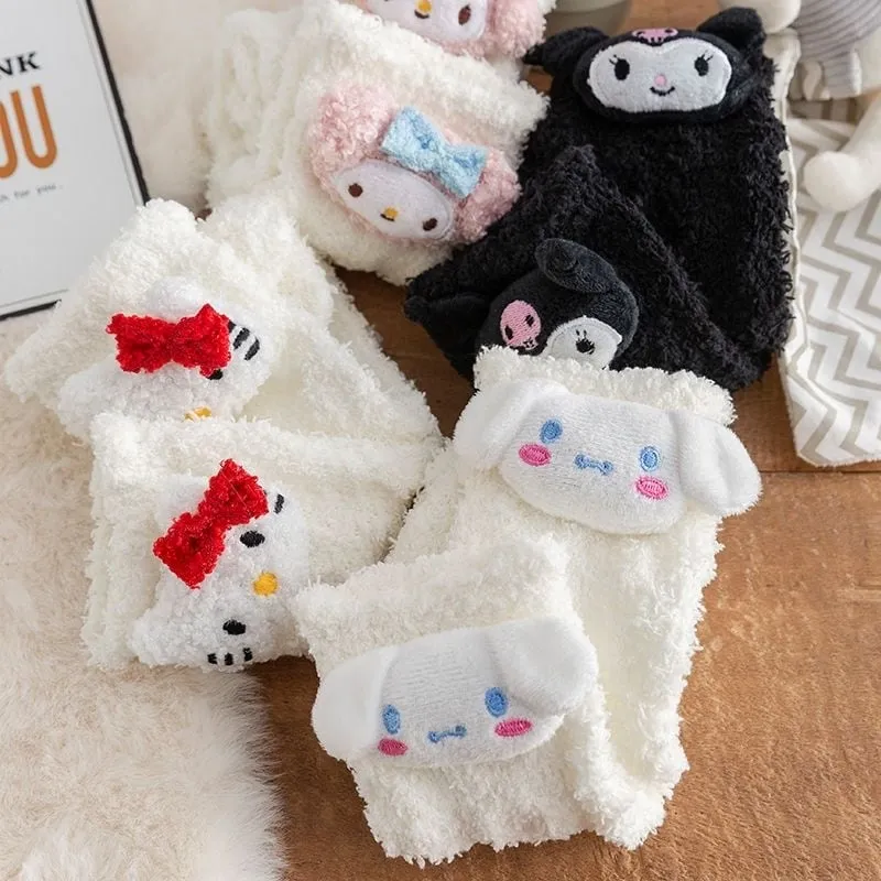 Kawaii Cinnamoroll Plush Mid-tube Socks