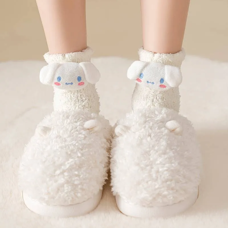 Kawaii Cinnamoroll Plush Mid-tube Socks