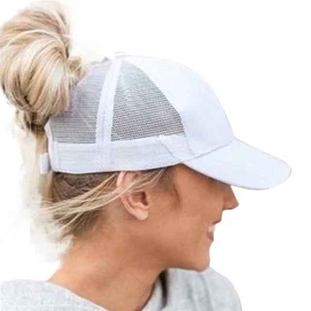Summer Women  Mesh Cap Ponytail Baseball Caps