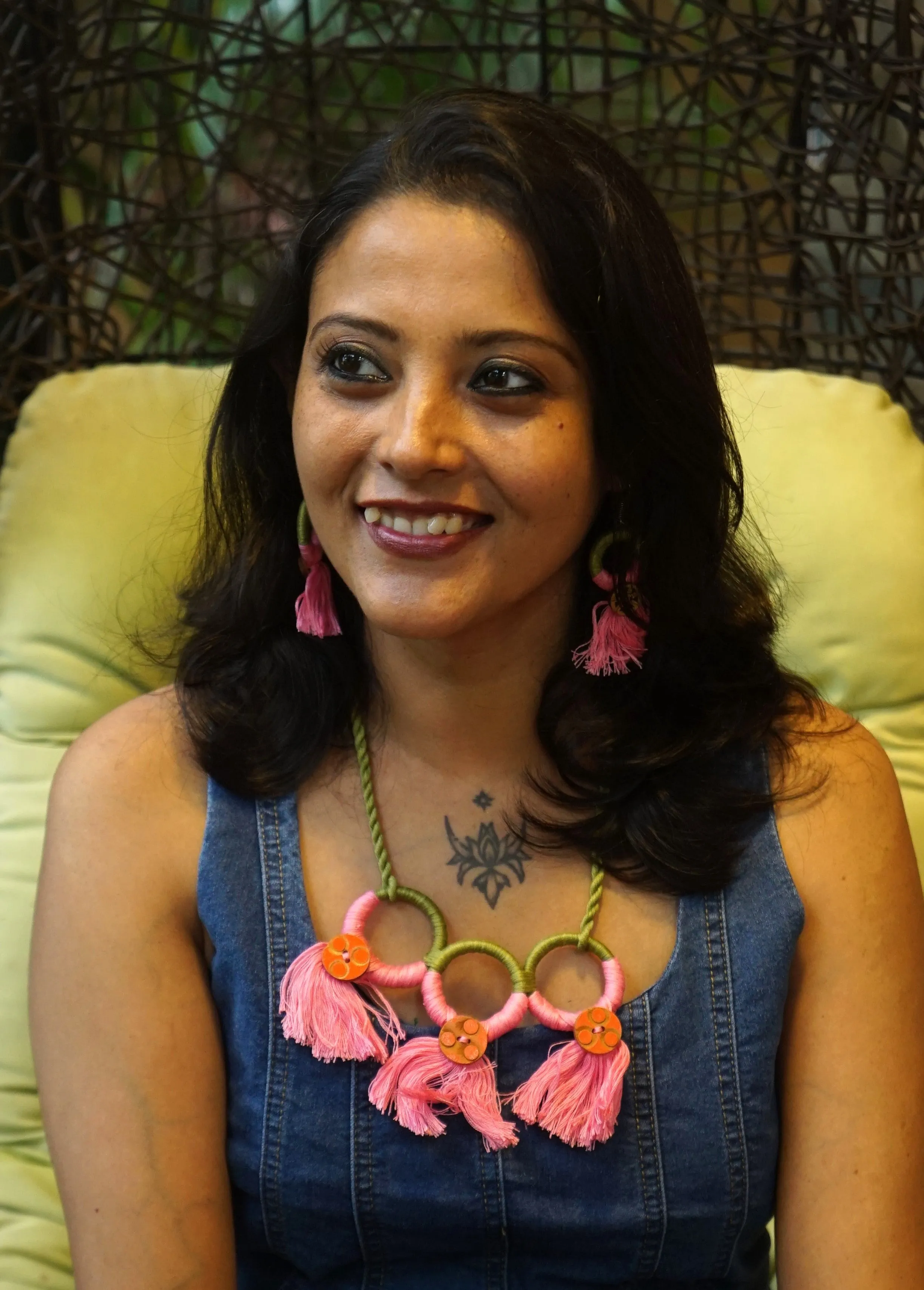 Ura Crochet NNecklace & Earrings  set