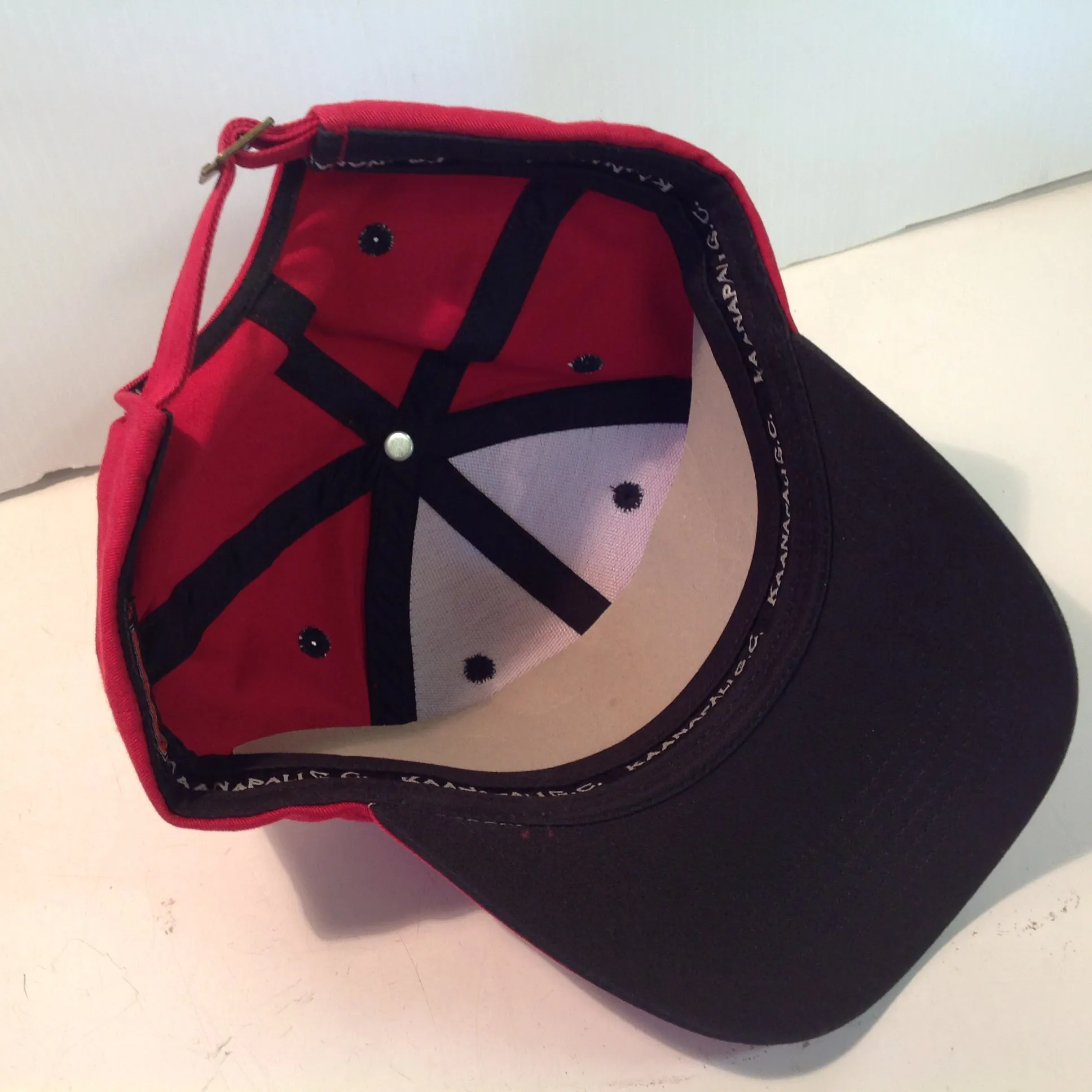 Vintage Texace Professional 98 Kaanapali Golf Course Maui Hawaii Souvenir Red Baseball Cap