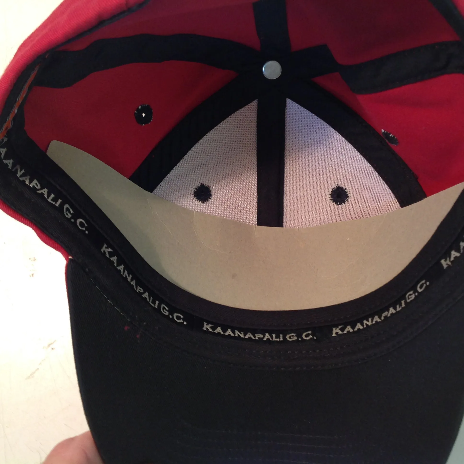 Vintage Texace Professional 98 Kaanapali Golf Course Maui Hawaii Souvenir Red Baseball Cap