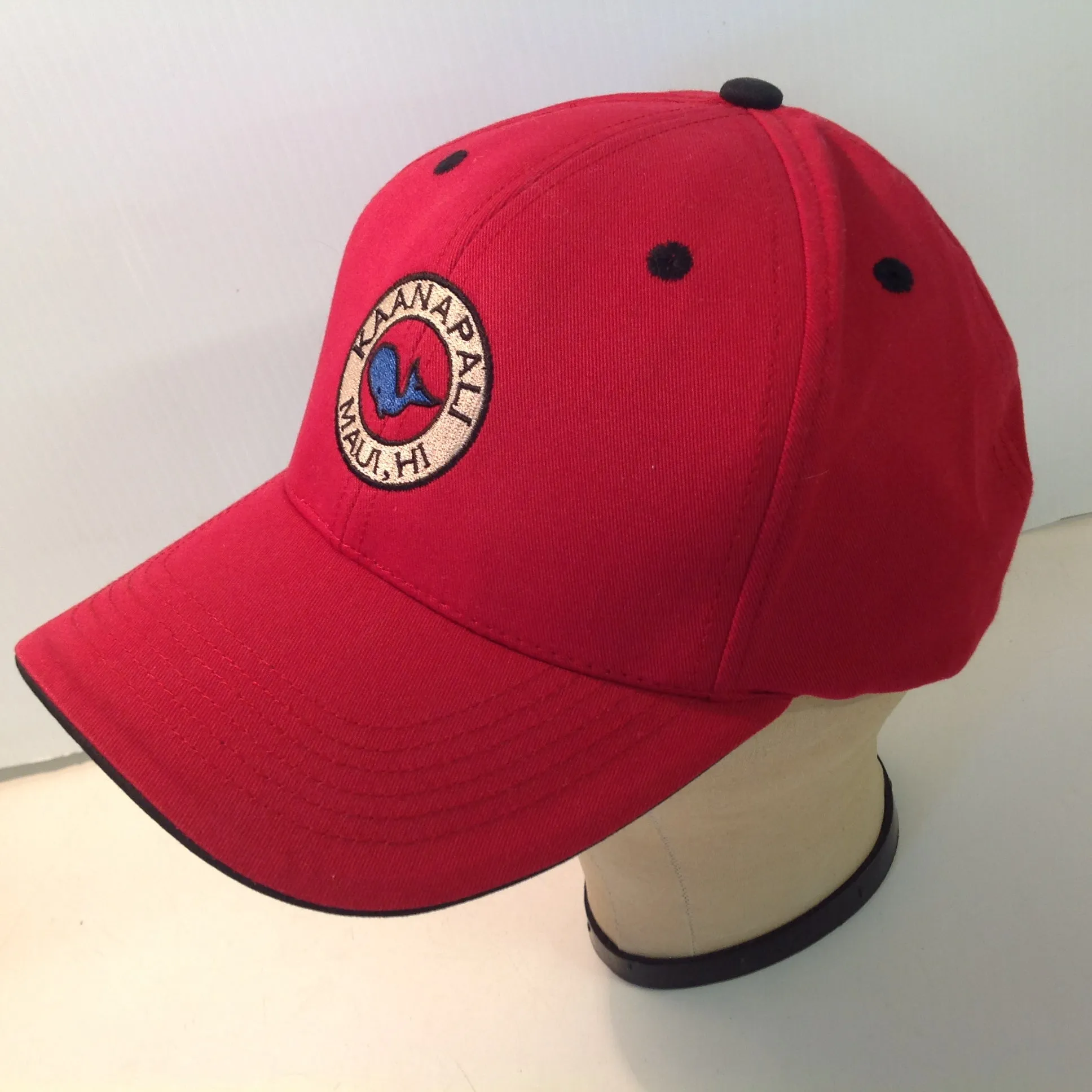 Vintage Texace Professional 98 Kaanapali Golf Course Maui Hawaii Souvenir Red Baseball Cap