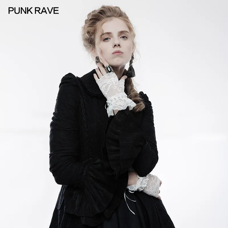 WLS-049 Lolita Elastic And Glossy Lace Gloves Gothic Accessory